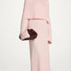 Strickkleid drapiert Rosa lang – Damen