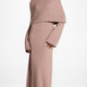 Strickkleid drapiert Mokka lang – Damen