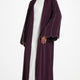 Abaya verziert Nada Aubergine – Damen