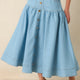 Denim-Maxikleid mit Stufenrock Blau Damen