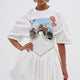 Strick-Minikleid Korsett Weiß Damen