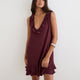 Minikleid mit Rüschen Bordeaux Damen