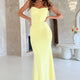 Maxikleid kurz Gelb Damen