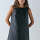 Minikleid ärmellos A-Linie Schwarz Damen