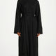 Strickkleid locker Schwarz Maxikleid – Damen