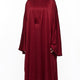 Abaya Set Satin offen Weinrot – Damen