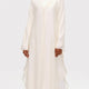 Abaya Set Seide Creme Set zweiteilig – Damen