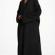 Offene Strick-Abaya locker Schwarz – Damen