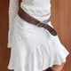 Plissee-Maxikleid Bodycon Weiß Damen