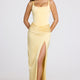 Spitzen-Maxikleid Korsett Gelb Damen